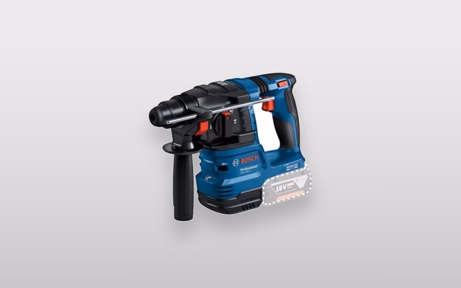 Bosch Professional GBH 18V-22 Akku-Bohrhammer SDS-plus in Blau mit Absaugung, ohne Akku