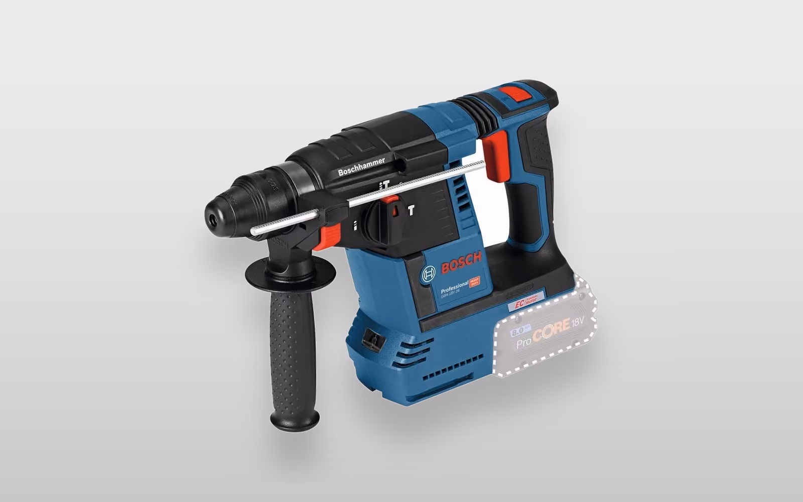 Bosch Professional GBH 18V-26 Akku-Bohrhammer SDS-plus in Blau, ohne Akku