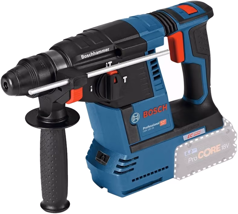 Bosch Professional GBH 18V-26 Akku-Bohrhammer SDS-plus in Blau, ohne Akku