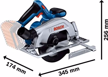 Bosch Professional GKS 18V-57-2 Akku-Handkreissäge in Blau, ohne Akku