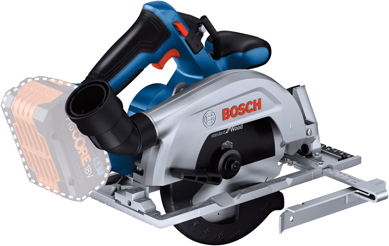 Bosch Professional GKS 18V-57-2 Akku-Handkreissäge in Blau, ohne Akku