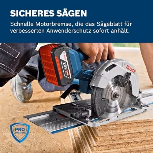 Bosch Professional GKS 18V-57 G Akku-Handkreissäge in Blau, ohne Akku