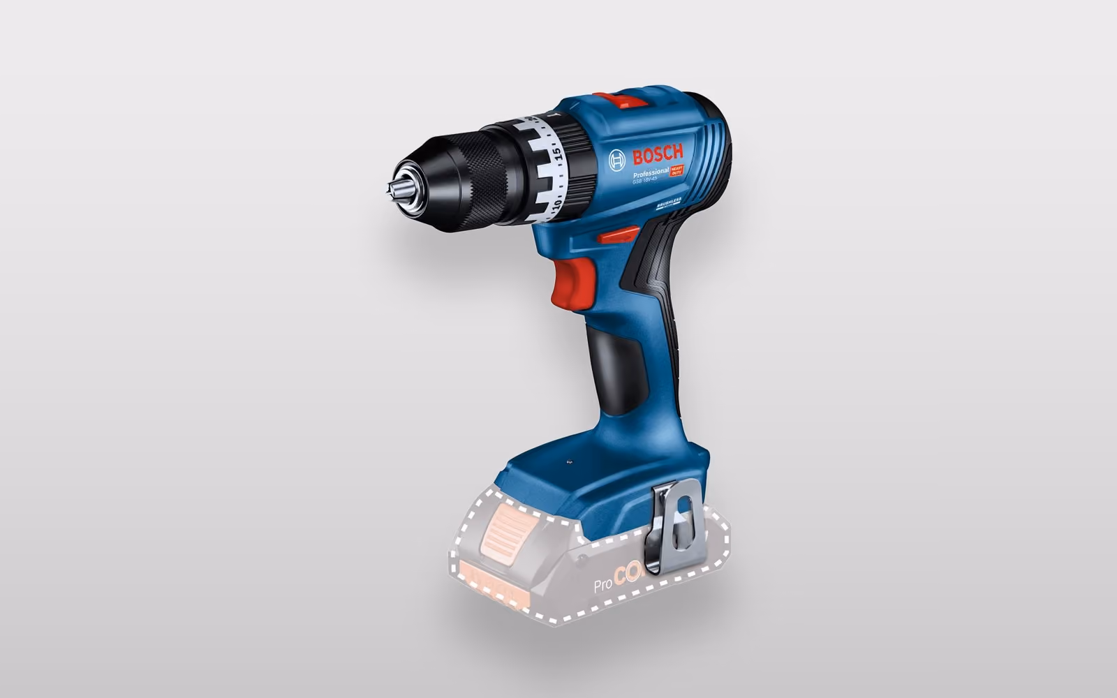Bosch Professional GSB 18V-45 Akku-Schlagbohrschrauber in Blau, ohne Akku