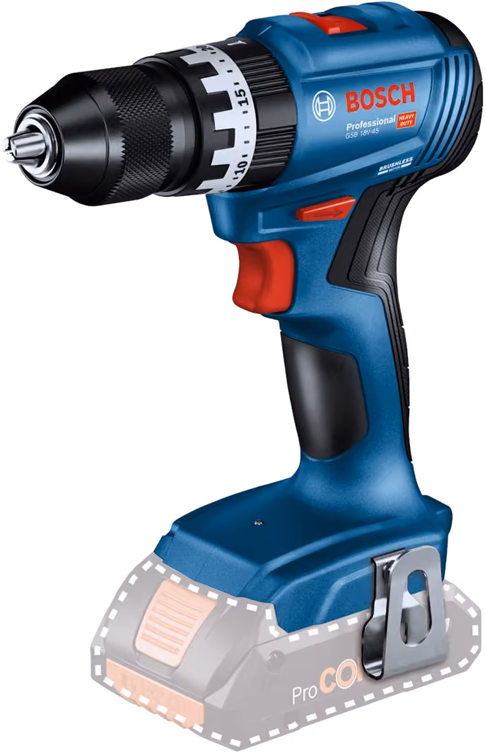 Bosch Professional GSB 18V-45 Akku-Schlagbohrschrauber in Blau, ohne Akku