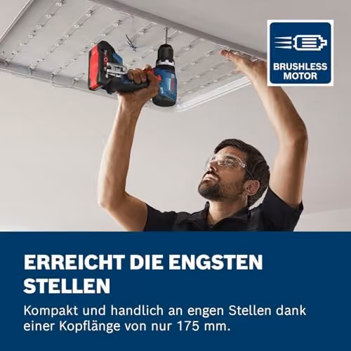 Bosch Professional GSB 18V-65 Akku-Schlagbohrschrauber in Blau, ohne Akku