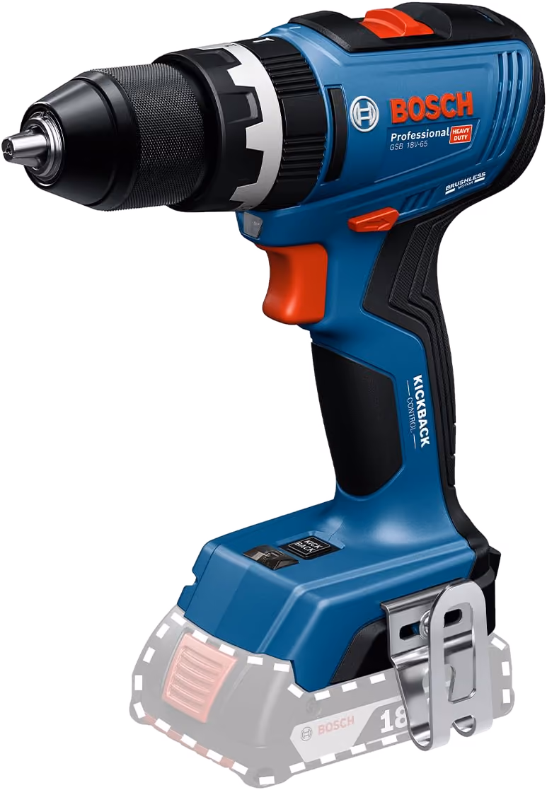 Bosch Professional GSB 18V-65 Akku-Schlagbohrschrauber in Blau, ohne Akku