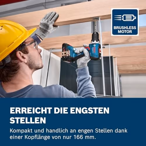 Bosch Professional GSR 18V-65 Akku-Bohrschrauber in Blau, ohne Akku