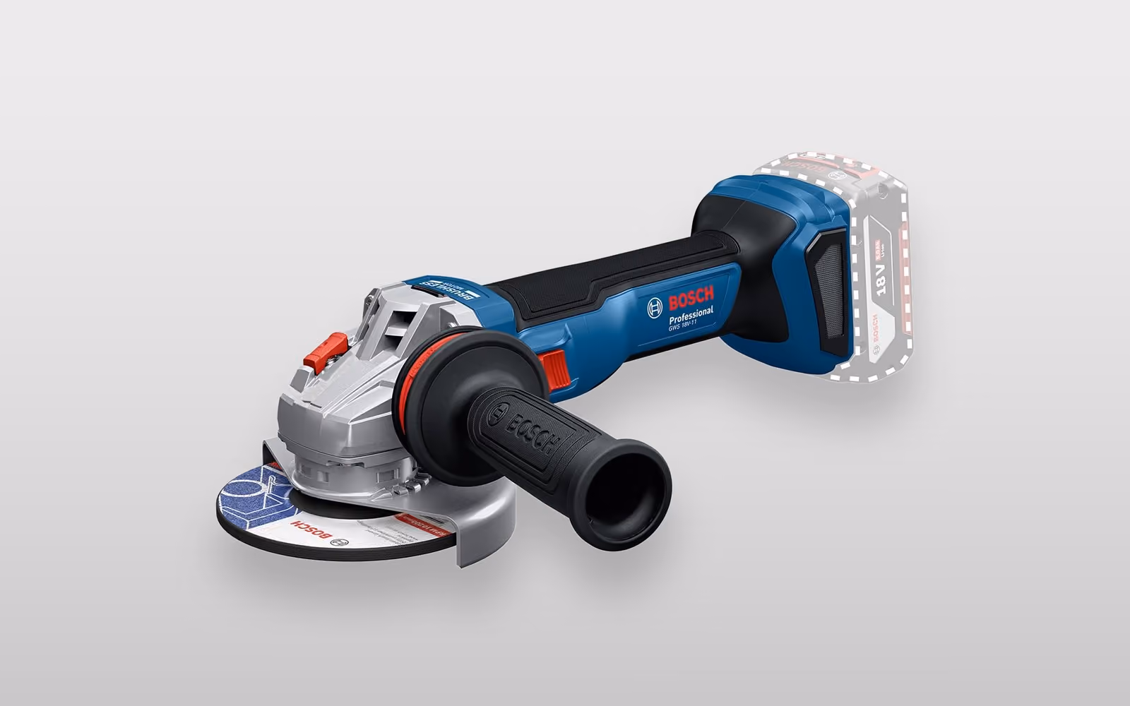 Bosch Professional GWS 18V-11 Akku-Winkelschleifer in Blau, ohne Akku