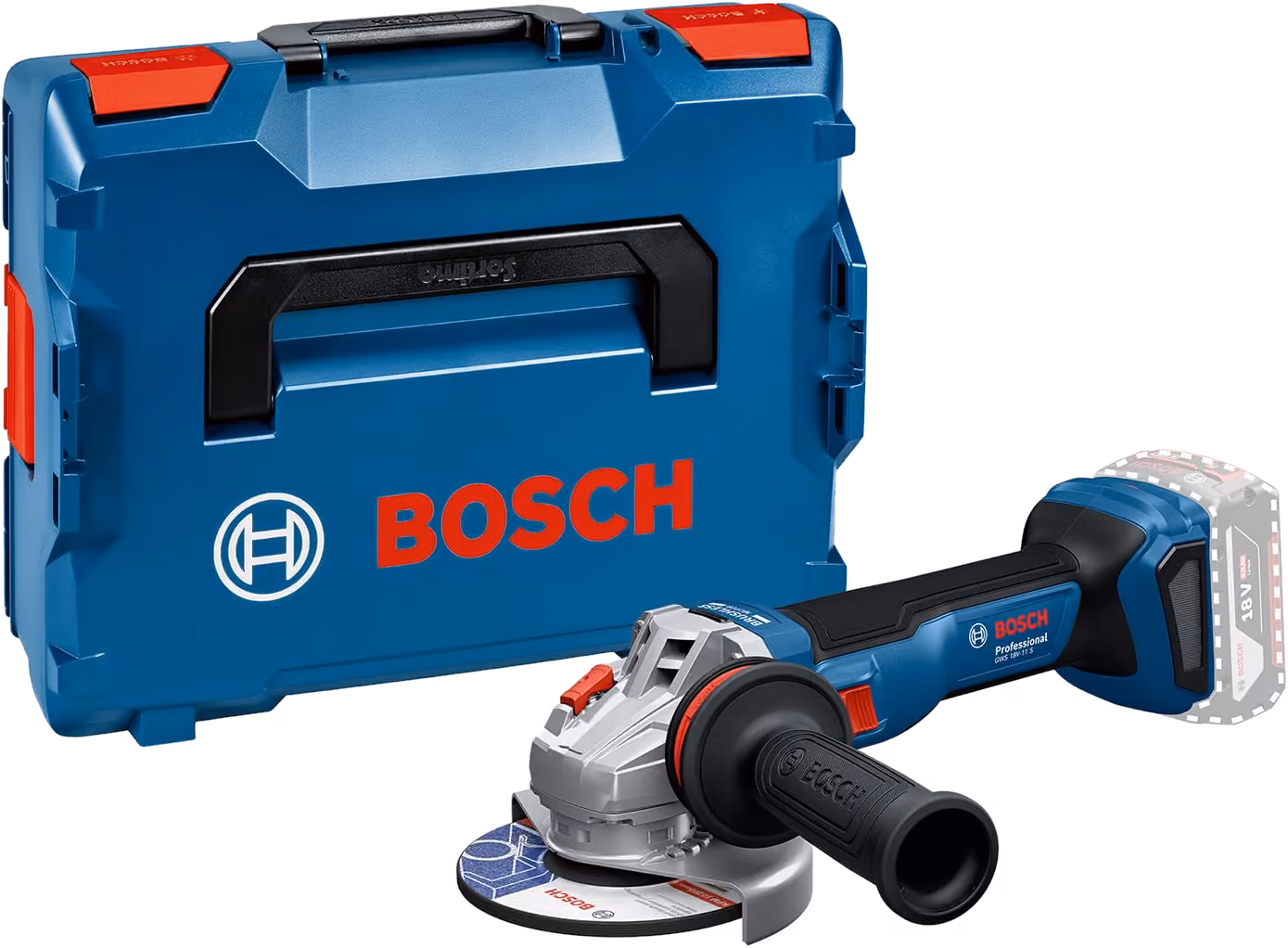 Bosch Professional GWS 18V-11 S Akku-Winkelschleifer in Blau, ohne Akku