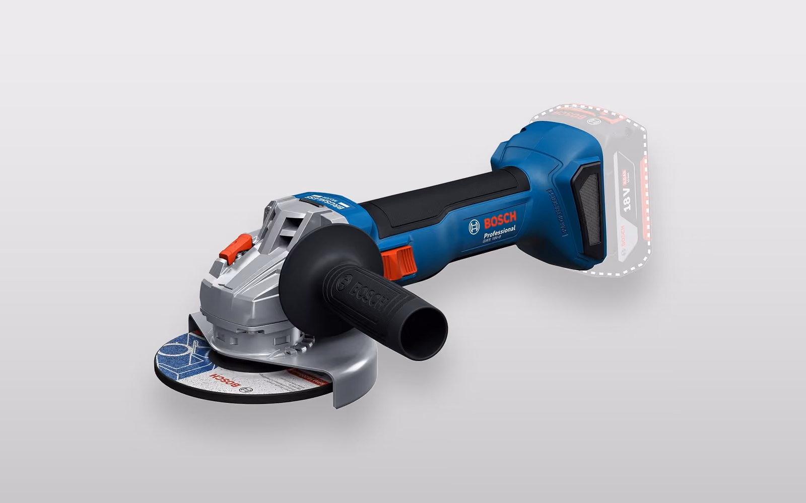 Bosch Professional GWS 18V-8 Akku-Winkelschleifer in Blau, ohne Akku