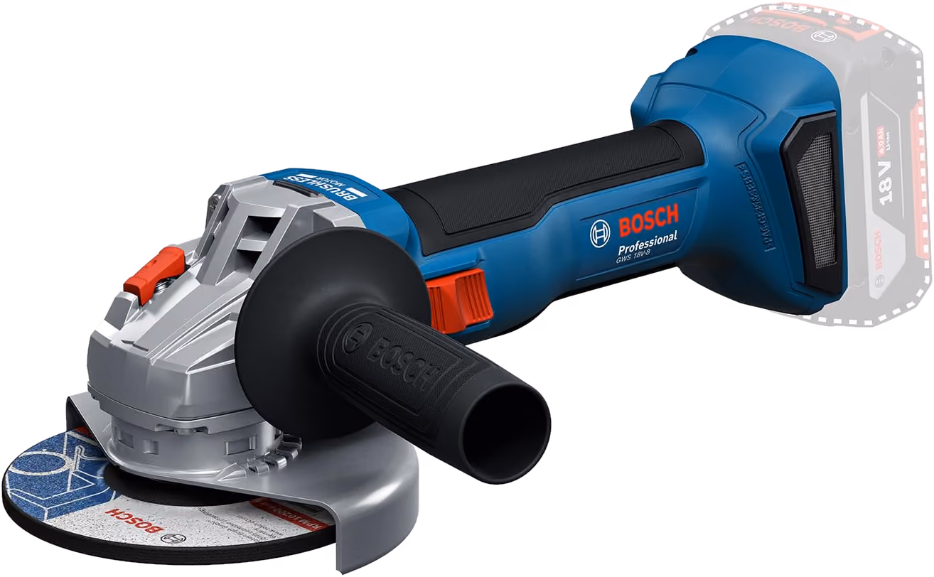 Bosch Professional GWS 18V-8 Akku-Winkelschleifer in Blau, ohne Akku