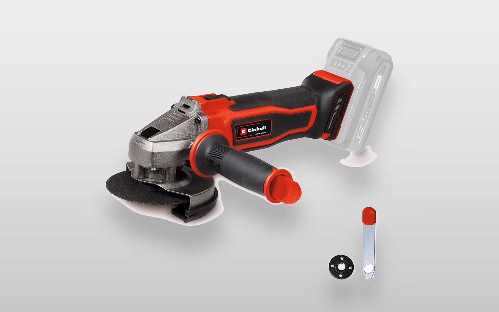 Einhell TE-AG 18/115-2 Li Akku-Winkelschleifer in Rot und Schwarz, ohne Akku