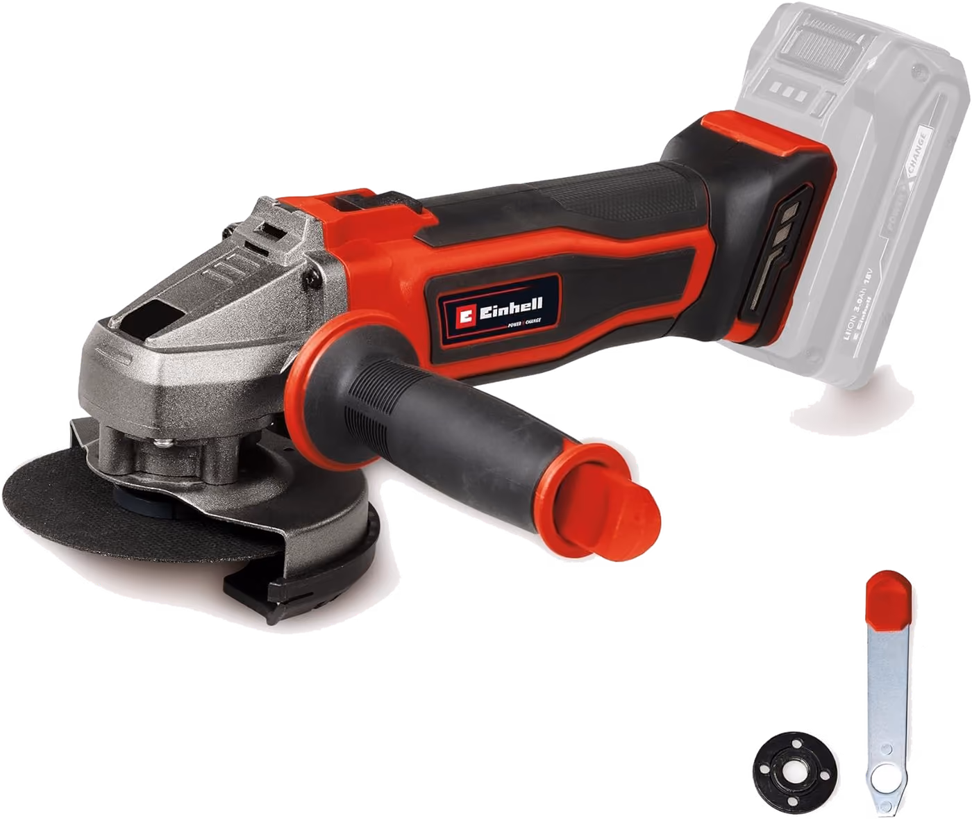 Einhell TE-AG 18/115-2 Li Akku-Winkelschleifer in Rot und Schwarz, ohne Akku