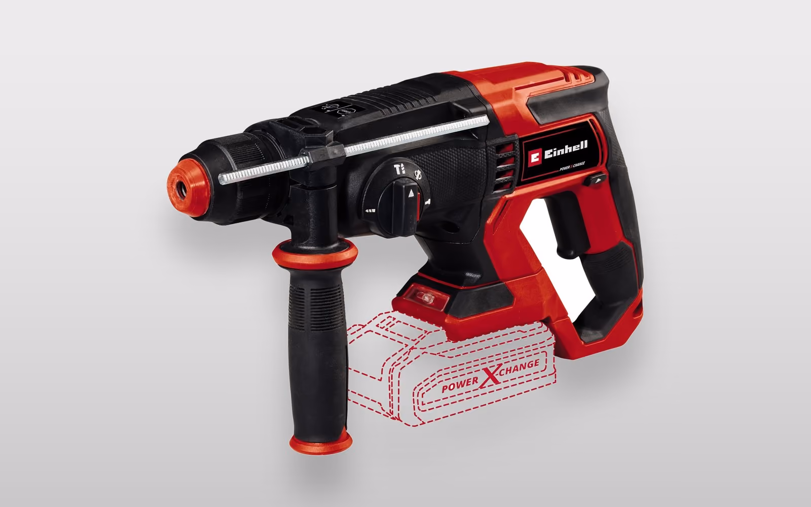 Einhell TE-HD 18/20 Li Akku-Bohrhammer SDS-plus in Rot und Schwarz, ohne Akku