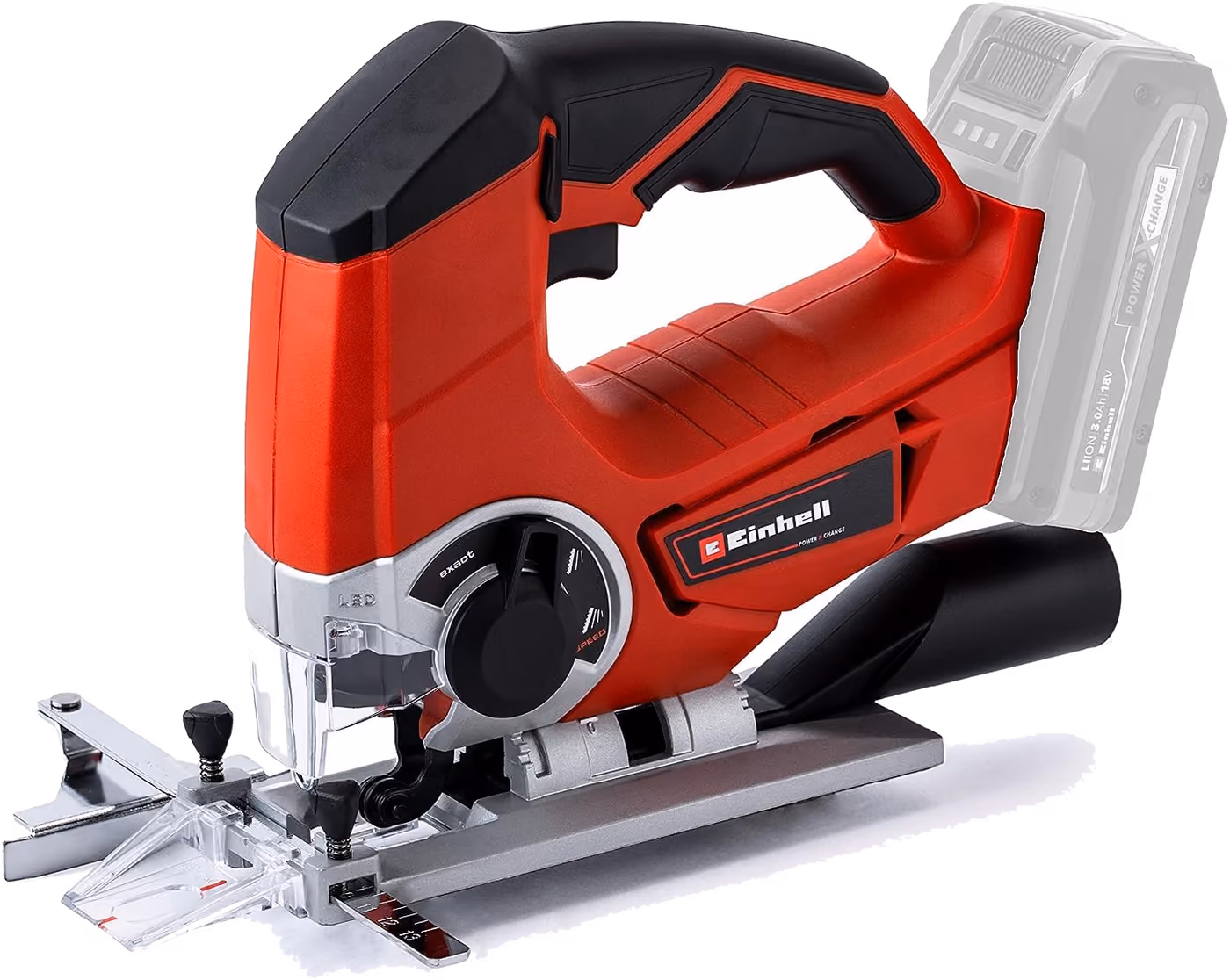 Einhell TE-JS 18/80 Li Akku-Stichsäge in Rot und Schwarz, ohne Akku