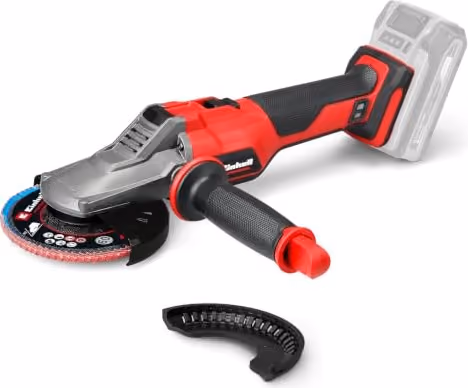Einhell Professional TP-AG 18/125 F Li BL Flachkopf-Winkelschleifer in Rot und Schwarz, ohne Akku
