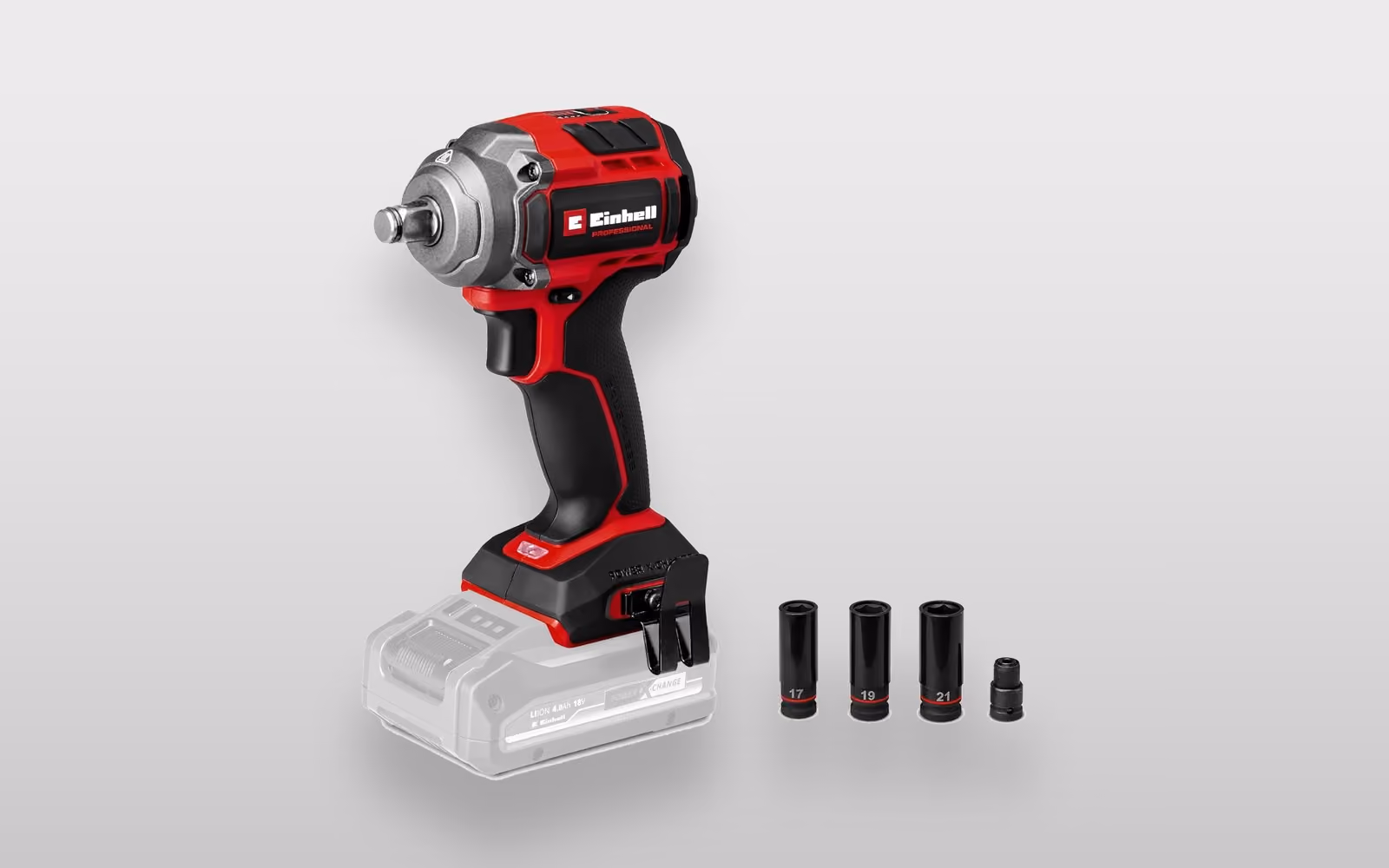 Einhell Professional TP-CW 18/350-C Li BL Akku-Schlagschrauber in Rot und Schwarz, ohne Akku
