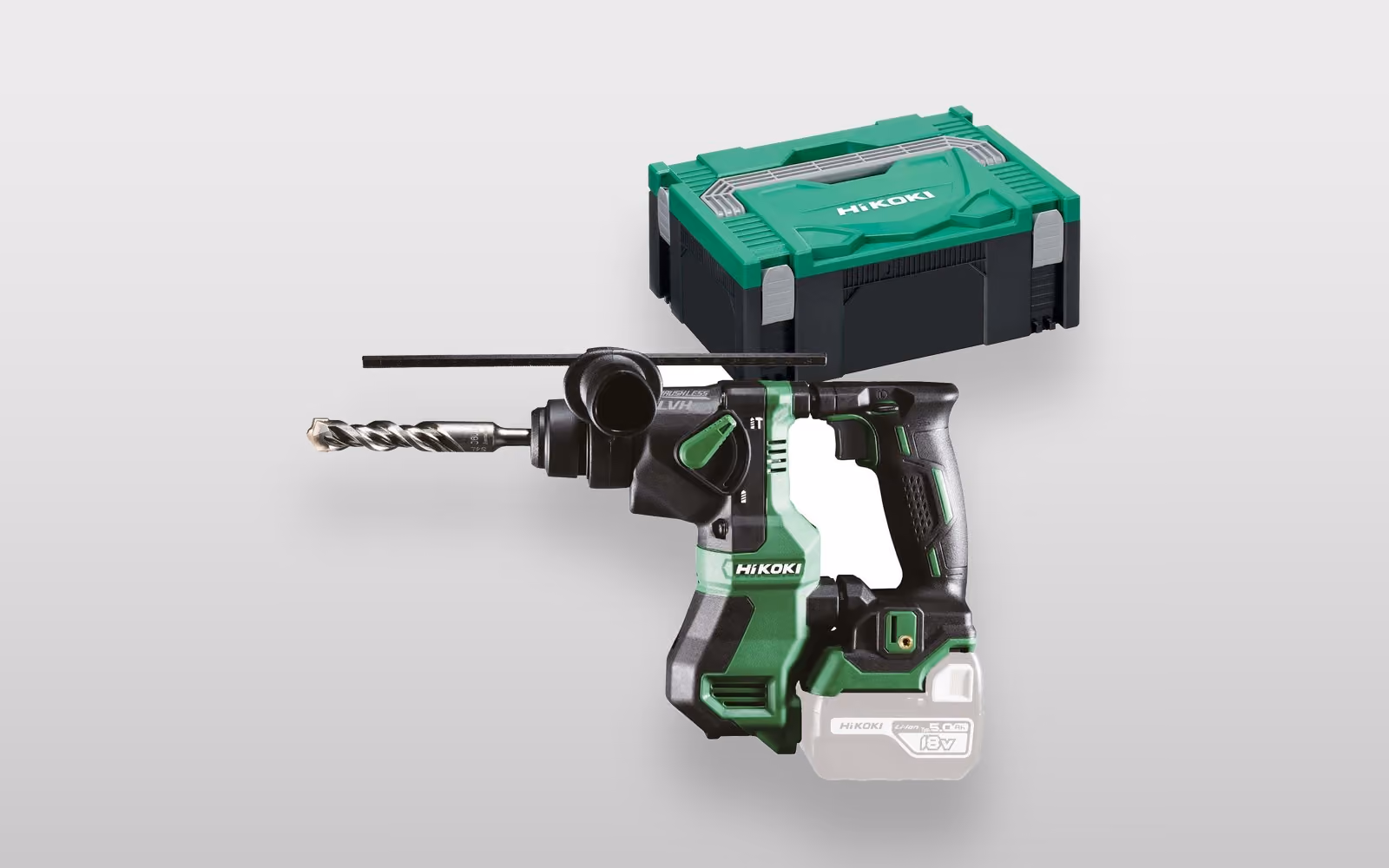 HiKOKI DH18DPAW2Z Akku-Bohrhammer SDS-plus 18 V in Grün und Schwarz, ohne Akku