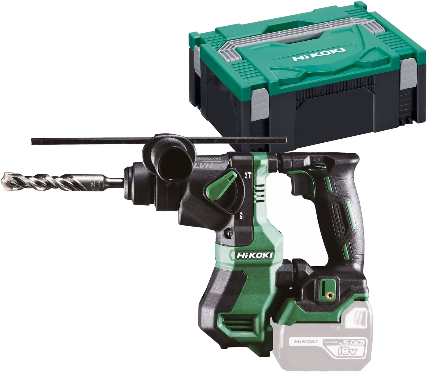 HiKOKI DH18DPAW2Z Akku-Bohrhammer SDS-plus 18 V in Grün und Schwarz, ohne Akku