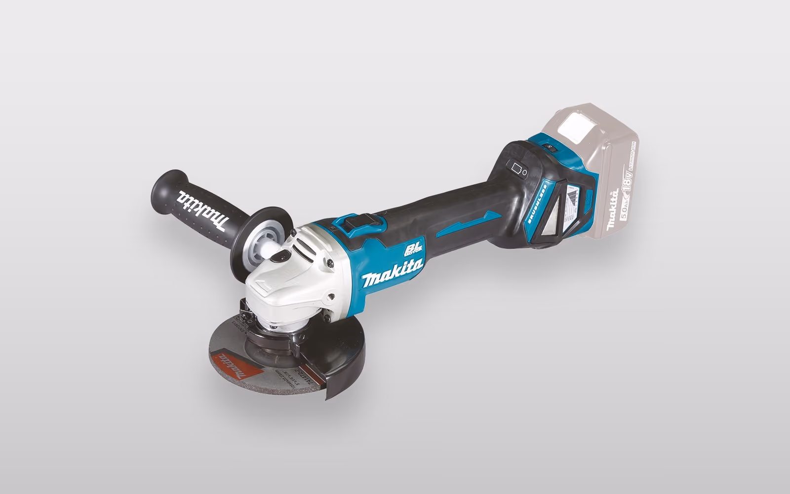 Makita DGA511Z Akku-Winkelschleifer 18 V in Petrol und Schwarz, ohne Akku